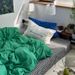 Amber Pine Forest INS Washed Cotton Bedding Four-Piece Solid Color Sheet Duvet Cover Bed Skirt Three-Piece Set_maomaolike.com