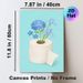 Blue Floral Toilet Roll Themed Painting Poster, Whimsical Soft Illustrative Poster, Unique Flower-in-toilet-roll Design Brings Lighthearted Charm_maomaolike.com