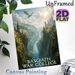 Basgiath War College Fantasy Painting Poster, Misty Canyon & Castle With Flying Dragon Poster, Immersive Magical Vibe Ideal For Bedroom, Study Room_maomaolike.com