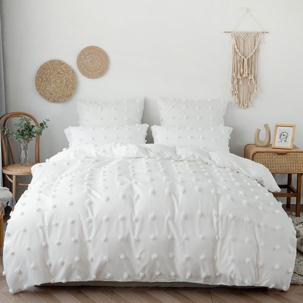 Home Garden Solid Color Cut Flower Dots Wool Ball Three Piece Set_maomaolike.com