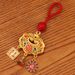 Gold-Plated Zakira Pendant Wealth Gathering No Taboo Peace Joy Fortune Amulet Bag Accessories Car Keychain_maomaolike.com