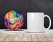 Colorful Snapdragon Large Sandstone Coasters Pack Of 4 Absorbent Round Coasters Decor Gifts For Men Or Women, 4 In, Multicolor_maomaolike.com