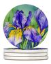 Tennessee Iris In Watercolor Large Sandstone Coasters Pack Of 4 Absorbent Round Coasters Decor Gifts For Men Or Women, 4 In, Multicolor_maomaolike.com