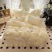 2026 Spring Summer New Skin-Friendly Brushed Washed Cotton Embroidered Korean Style Lace Skirt Bed Sheet_maomaolike.com