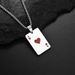 The 2025 New 2PCS Hip-hop Style Declaration Card Spades Heart Necklace Suitable For Both Men And Women To Wear. It Is A_maomaolike.com