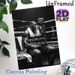 Boxing Motivational Painting Poster, Monochrome Gritty Boxer Resting In Ring Poster, Inspiring Focus, Discipline, Consistency Quotes Ideal For Gym_maomaolike.com