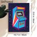 Retro Arcade Game Machine Painting Poster, Vibrant Neon-style Retro Arcade Machine With "Game Over" Text Poster, Nostalgic Gaming Decor Suitable For_maomaolike.com