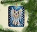 White German Shepherd My Angel Porcelain Ornament Christmas Tree Hanging Decorations For Home Christmas Holiday, Rectangle, Gift, Multicolor_maomaolike.com