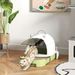 Covered Cat Litter Box With Lid, Scoop, Deodorizing Bags For Odor Control, Privacy, Easy To Clean, Green_maomaolike.com