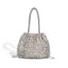 New Vintage Silver Metal Handmade Shiny Beaded Handbag Underarm Single Shoulder Sequin Bag Woven_maomaolike.com