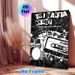 Rock Music Themed Painting Poster, Monochrome Retro Punk Style Poster, Vintage Drum & Cassette Design Ideal For Music Studio, Bedroom Or Living Room_maomaolike.com