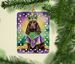 Boykin Spaniel King Of Mardi Gras Porcelain Ornament Christmas Tree Hanging Decorations For Home Christmas Holiday, Rectangle, Gift, Multicolor_maomaolike.com