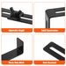 2pcs/4pcs Window Box Brackets, Adjustable Planter Box Brackets, Universal Steel Hanging Flower Box Brackets For Railings Deck Windowsill, No Drill Planter Brackets For Balcony, Fences, Patio_maomaolike.com