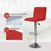 Bar Stools 1 Set Of 2, Counter Height Bar Stools, Square Cushion Bar Stools With Back, Footstool, Cafe, Red, 2 Pieces_maomaolike.com
