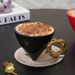 Light Luxury Creative Fulcrum Conical Triangle Coffee Cup High Value Ceramic Electroplating Afternoon Tea Cup Personality Cup_maomaolike.com