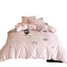 Fresh And Simple Autumn Winter 100S Cotton Brushed Four-Piece Set Cartoon Towel Embroidery Soft Duvet Cover Children's Bedding_maomaolike.com