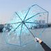 Transparent Cherry Blossom Pattern Folding Umbrella, 8 Ribs Casual Lightweight Portable Rain Gears For Men's & Women's Outdoor Activities_maomaolike.com