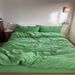 Manufacturer Wholesale INS Japanese Style Yarn-Dyed Washed Pure Cotton Four-Piece Set Simple Solid Color All-Cotton Plain 4-Piece_maomaolike.com