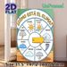 Spanish Weather Wheel Painting Poster, Cute Cartoon Illustrated Weather Poster, Colorful Design For Learning Spanish Weather Vocabulary, Suitable For_maomaolike.com