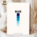 Blue Themed Gradient Painting Poster, Minimalist Text & Color Block Poster, Calming Gradient Design With Descriptive Text, Suitable For Living Room_maomaolike.com