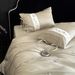 Ice Silk Cooling Cover French-style High-end 100S Long-staple Embroidered Four-piece Set, All-cotton Bed Sheet And Duvet_maomaolike.com