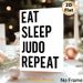 Judo Themed Painting Poster, Bold Black-and-White Text Poster, Motivational Slogan Design, Ideal For Gym And Home Wall Decor_maomaolike.com