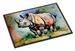 Rhinoceros Doormat Front Door Mat Indoor Outdoor Rugs For Entryway, Non Slip Washable Low Pile, 24H X 36W_maomaolike.com