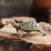 Vintage Pure Brass Longevity Desktop Ornament Lucky Turtle Sculpture Craft Tea Pet Decoration Old Bronze Artifact_maomaolike.com