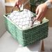 Yiran Rattan Basket Corn Husk Woven Box Home Desktop Toy Miscellaneous Organizer Storage Bin_maomaolike.com