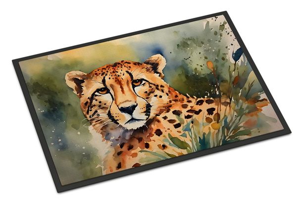 Cheetah Doormat Front Door Mat Indoor Outdoor Rugs For Entryway, Non Slip Washable Low Pile, 24H X 36W_maomaolike.com