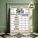 Brush Your Teeth Weekly Tracking Chart Painting Poster, Colorful Cute Illustrated Poster, Practical Tool To Monitor Morning & Evening Teeth Brushing_maomaolike.com