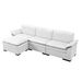 117.7' Sectional Sofa With Ottoman Beige_maomaolike.com