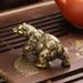 Solid Big Dog Polar Desktop Ornament Brass Domineering Brown Tea Pet Antique Bronze Bear Dominates The World_maomaolike.com