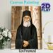Orthodox Saint Paisios Painting Poster, Traditional Religious Icon Style Poster, Reverent Portrait Of Robed Saint With Halo, Ideal For Home Prayer_maomaolike.com