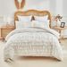 Ruffled Solid Color Princess Lace Quilt Cover Duvet Cover Bedding Set Full Size For USA/UK/Europe Bedding_maomaolike.com