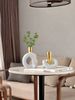 1pc Small Fresh Rope Shape Design Platinum Color Matching Ceramic Vase Table Top Flower Arrangement Entrance Ornament Multi-scene Suitable For Vase_maomaolike.com