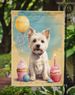Westie Happy Birthday Garden Flag Mailbox Flag Decorative Yard Flag Banner Outside Patio Artwork Yard Flower Beds, Garden Size, Multicolor_maomaolike.com