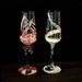 Elegant Champagne Glass With Eternal Flower Butterfly Decoration, DIY Kit For Toasting Glasses, Wedding And Engagement_maomaolike.com