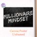 Millionaire Mindset Painting Poster, Stylish Dollar Bill Textured Lettering Poster, Inspirational Money-Themed Decor For Home Office & Workspace_maomaolike.com