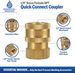 ESSENTIAL WASHER Brass 1/4" Female Quick Connect Fittings To Female NPT - Pressure Washer Couplers, 4200 PSI, 2 Pack_maomaolike.com