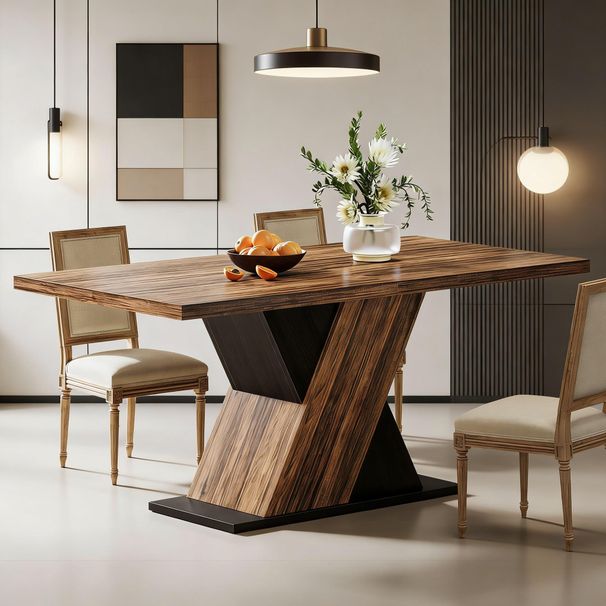 Dining Table, Wood Kitchen Dinner Table For 4-6_maomaolike.com