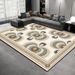 Living Room Rug Large Size Gorgeous Gold Frame Design Bedroom Rug Plush Thickened Machine Washable Thickened Underlay Interior Decorative Rug_maomaolike.com