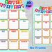 Birthday Tracker Painting Poster, Vibrant Festive Styled Poster, Practical For Recording Monthly Birthdays, Ideal For Office, Club Or Common Area_maomaolike.com