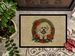 Bichon Frise Christmas Flowers Doormat Front Door Mat Indoor Outdoor Rugs For Entryway, Non Slip Washable Low Pile, 24H X 36W_maomaolike.com