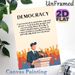 Democracy Themed Painting Poster, Minimalist Flat Graphic Poster, Presents Clear Democracy Definition, Ideal For Office, Meeting Room And Study Area_maomaolike.com