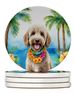 Labradoodle Luau Large Sandstone Coasters Pack Of 4 Absorbent Round Coasters Decor Gifts For Men Or Women, 4 In, Multicolor_maomaolike.com