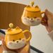 Ceramic Cup With Lid, High Value Ins Style, Home Couple Water Cup, Souvenir Gift Mug_maomaolike.com