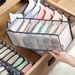 3pcs Foldable Underwear And Sock Storage Boxes, Drawer Dividers, Durable Nylon Mesh Design For Easy Handling And Storage_maomaolike.com
