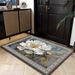 Living Room Rug Large Size Gorgeous Gold Frame Design Bedroom Rug Plush Thickened Machine Washable Thickened Underlay Interior Decorative Rug_maomaolike.com