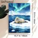 Walrus & Aurora Borealis Painting Poster, Soft Watercolor Arctic Scene Poster, Serene Icy Landscape Artwork, Suitable For Home, Living Room And Office_maomaolike.com